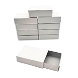 NOLA Streichholzschachteln Blanko zum Basteln und Bemalen für Kinder – 100 Stück – 5 x 3,4 x 1,5 cm, weiß – Perfekt für Kindergeburtstage und Partys