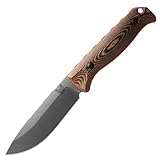 Benchmade Unisex-Erwachsene 15002-1 Sattel MTN Skinner R/L, Schokolade/Braun/Ahorn, Orange G10-Drop Po
