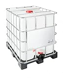 DIE BOX FABRIK IBC Container 1000 Liter NEU | PE-Palette | Einfüllöffnung: 225 mm | Schiebehahnventil 50mm | IBC Tank | Wassertank | Regenwasser