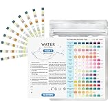 Wassertest Trinkwasser Teststreifen Kits, 50 Stück 16 in 1 Wassertester für Zuhause Leitungswasser Trinkwasser, pH, Mangan, Nitrat, Eisen, Nitrit, Kupfer, Eisenhär