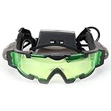 Gearmax®Nachtsichtgerät mit ausklappbarem LED-Licht, Nachtsichtbrille Nachtbeleuchtung Brille New Night Goggles für nächtliche Aktivitä