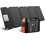 SinKeu 99Wh/150W Tragbare Powerstation mit 40W Solarpanel, 230 V Mobile solar Generatoren mit AC/DC/USB Ausgabe, Balkonkraft für Wohnmobile,Notstrom,Outdoor Camping