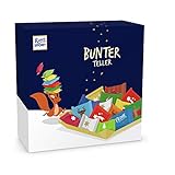 Ritter Sport Bunter Teller, kleines Schokoladen-Geschenk, Süßigkeiten zu Weihnachten, 230g