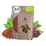 Rohkakao 500 g BIO ohne Zusatzstoffe | Stark entöltes Kakao-Pulver ohne Zucker | Bio Kakaopulver | Backkakao ohne Zucker in nachhaltiger Aromaverpackung | Rohkakao