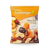 Seeberger Balance-Fruits 1er Pack Edle Trockenfrucht-Mischung mit Aprikosen, Datteln, Pflaumen, Bananen- und Apfelstücken - leckerer Mix aus Trockenobst, vegan ,200 g (1er Pack)
