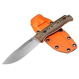 Benchmade Unisex-Erwachsene 15002-1 Sattel MTN Skinner R/L, Schokolade/Braun/Ahorn, Orange G10-Drop Po