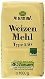 Alnatura Bio Weizenmehl, Type 550, 6er Pack (6 x 1 kg)