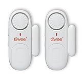tiiwee Fensteralarm Türalarm 120 dB Einbruchschutz - 2er Set mit Batter