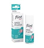flint® Med Sprühpflaster, 50 ml – Flüssigpflaster wasserfest, atmungsaktiv, elastisch und transparent, Pflasterspray für oberflächliche Wunden, bis zu 80 Anwendung