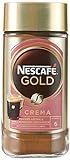 NESCAFÉ GOLD Crema, löslicher Bohnenkaffee, Instant-Kaffee aus erlesenen Kaffeebohnen mit samtiger Crema, koffeinhaltig, 200g