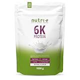 PROTEIN PULVER Neutral 1kg - 85% Eiweiß - aus Deutschland - zuckerfrei + fettfrei - Nutri-Plus Proteinpulver ohne Süßstoff & Laktose - ideal zum Backen - 1000g Natural Flavour