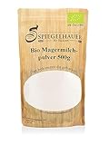 Bäckerei Spiegelhauer Bio Mager-Milchpulver 500 g Bio Milchpulver ohne Zusätze milk powder I auch geeignet für Joghurt-Herstellung, Eis-Herstellung I Trockenmilchpulver, Beu