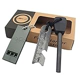 Feuerstahl Feuerstein survival,7in1 XXL outdoor ausrüstung set Zündungen Feuerstarter Fireflint Magnesium Feuerzeuge Für feuerstah