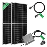 Balkonkraftwerk 810W / 600W komplett Set 2 x 405w Solarmodule der Marke Ja Solar einem Wechselrichter Deye SUN600G3-EU-230 mit Wifi funktion plus 5 m Schukokabel für die Steckdose (810w / 600w)