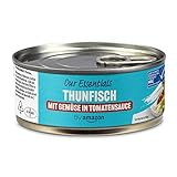 by Amazon Thunfischstücke mit Gemüse in Tomatensauce, 150g