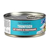 by Amazon Thunfischstücke mit Gemüse in Tomatensauce, 150g