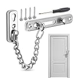 Door Chain Lock, Türkette Sicherheitsschloss, Edelstahl Türkettenschloss für Hotel, Familie, Innentüren, Fenster (silber)