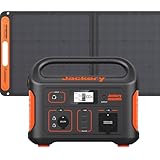 Jackery E500 Tragbare Powerstation, 518Wh Solargenerator mit SolarSaga 100W Solarpanel, 230V/500W mobile Stromversorgung mit LCD Anzeige für Urlaub auf Camping, Outdoor Abenteuer & Notfä
