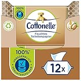 Cottonelle Feuchtes Toilettenpapier, Mein Spa Erlebnis - Kaschmir und Shea Butter, Biologisch Abbaubar, Plastikfrei, Wiederverschließbar, Vorteilspack, 12 x 42 Feuchttücher