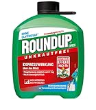 Roundup Express Unkrautfrei, Fertigmischung zur Bekämpfung von Unkräutern und Gräsern, 5 Liter Kanister