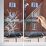 DIMEXACT Sicherheitsfolie Einbruch-, Splitter- und Graffitischutz für Fenster, Farblos - 120 My, Breite 1,52 m, Ro