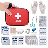 HONYAO® Erste Hilfe Set, Mini Reiseapotheke 90 Teilig, Notfalltasche Notfallset Klein für Outdoor Zuhause Auto Arbeitsplatz Camping Motorrad Fahrrad Wandern No