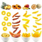 Getrocknete Früchte 800 g – Ananas, Mango, Honigmelone, Papaya – 4er Pack je 200 g – kandierte Fruchtstücke -Vegane Lebensmittel – Trockenfrüchte zum Genießen für zu Hause und Unterwegs.