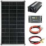 SOLARTRONICS Komplettset 1x140 Watt Solarmodul 600 Watt Wandler Laderegler Photovoltaik Inselanlag