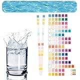 50x 16-in-1 Wasserteststreifen, Trinkwasser Teststreifen für Trinkwasserqualität, Wasserhärte, pH-Wert, Schnelltest für Leitungswasser, Schnelle Analyse der Wasserqualität für Zuhaus