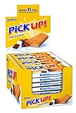 PiCK UP! Choco & Milk - Keksriegel - 24 Einzelpackungen mit Thekenaufsteller - 2 Butterkekse mit knackiger Vollmilchschokolade und Milchcreme (24 x 28 g)