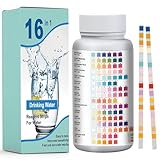 50x 16-in-1 Wasserteststreifen, Trinkwasser Teststreifen für Trinkwasserqualität, Wasserhärte, pH-Wert, Schnelltest für Leitungswasser, Schnelle Analyse der Wasserqualität für Zuhaus
