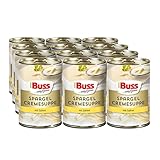 Buss Klassische Suppen - Spargelcremesuppe verfeinert mit Sahne - Besonders cremige Spargelsuppe - Schnelle vegetarische Fertiggerichte zum Aufwärmen in Mikrowelle & Topf - Lange haltbar - 12 x 400g