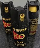 3 Dosen KO Fog Pfefferspray mit Sprühnebel 40ml - Abwehrspray Familienpackung