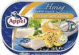 Appel Heringsfilets in Eier-Senf-Creme, 10er Pack Konserven, Fisch in Eier-Senfcrem