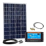 Offgridtec Solar Bausatz 100 wp - 12 V Solaranlage, Solarmodul und Victron Blue Solar 10A PWM Solarladregler, 002640