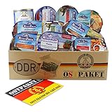 OLShop AG Ostpaket Rügen Fisch mit 10 Produkten der DDR inkl. Karte Geschenkidee, Fischpaket Geschenkset Ostprodu