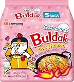 Samyang carbo Buldak nuklearen Feuer gebraten super hot würzigen Nudeln 5 Pac