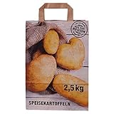 Wertpack Papiertragetaschen Speisekartoffeln, 2,5 kg Füllgewicht, 220+100x310 mm, 250 Stüc