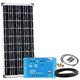 Offgridtec Solar Bausatz 100 wp - 12 V Solaranlage, Solarmodul und EP-Solar LS1012 10A PWM Solarladregler, 002640