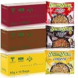 30 x 60g YumYum Instant Nudelsuppen Ente - Rind - Huhn Yum Yum Chicken Beef Duc