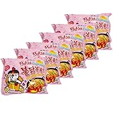 Samyang - 6 x Carbonara Hot Chicken 140 g - Asia Instant Ramen Nudeln Extra Schar